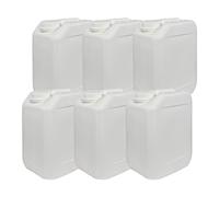 Bidón Garrafa Plástico 5 litros Blanco apilable. Apta para uso alimentario. Homologación para transporte. (6 Unidades).