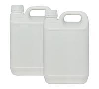 Bidón Garrafa Plástico 5 litros Blanco boca 4 cm. Homologado para transporte. (2 Unidades)