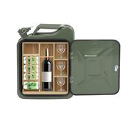 Bidón Mini Bar Jerrycan Negro Metal Mobile Bar Bar Minibar con Cerradura, Regalo de Cumpleaños para Hombres Regalos Personalizados para Hombres, Verde Jerrycan Mix Bebidas, 35 x 15,5 x 47 cm