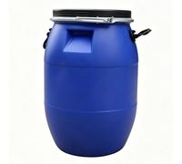 Bidón Plástico Con Tapa, Gran Barril Azul, Barril De Boca Ancha Con Tapa Y Anillo, Barril Agua Para Granja Hermético Para Transporte(100l)