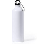 BIDÓN sublimable de 800 ml con tapón de seguridad a rosca y mosquetón metálico de transporte. Caja indivicual incluida (5)
