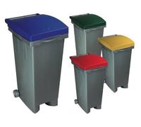 Bidones Bidón Cuadro Con Ruedas De Lt80 Recogida Selectiva Papelera 38X50XH80