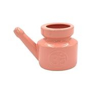 Biebri Neti Pot - Jarra de limpieza nasal (cerámica, 400 ml), color rosa