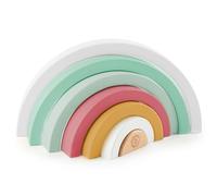 Bieco Arco Iris Torre apilable de madera para bebé, juego Montessori, decoración a partir de 1 año