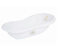Bieco Bañera ergonómica para bebés con diseño de jirafas en color blanco, de 0 a 12 meses, 84 cm, sin sustancias nocivas para recién nacidos, muy duradera, fabricada en Europa, 11001710