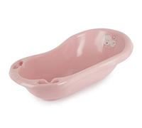 Bieco Bañera ergonómica para bebés Trend Rosa, a partir de 0 a 36 meses, 100 cm, bañera sin sustancias nocivas, con tapón para recién nacidos, muy duradera, fabricada en Europa, 11181408