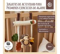 Bieco Cadena para Cochecito Animales del Bosque Erizo - Juguete Cochecito - Móvil Colgante - Cadena de Juego para - Juguete Portabebés - de Actividades Bebé Tela