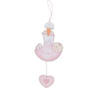 Bieco - Colgador con diseño de cerdito, color rosa