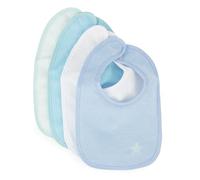 BIECO Juego de 4 baberos recién nacidos azul | baberos lavables e impermeables para bebés