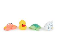 Bieco Juguetes de baño para bebé | Set de 4 Juguetes acuáticos para bañera | la bañera a Partir 1 año | Animales Coloridos bebés | Baby Bath Toys