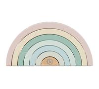 Bieco Madera arco iris para bebé pastel | juego de ranuras | juguete apilable Montessori juguete de madera a partir de 0 meses