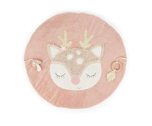 BIECO Manta de Gateo para bebé, diámetro de 70cm, diseño de Ciervo, Alfombra de Juegos para Bebés