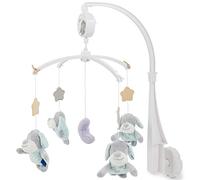 Bieco Music Mobile Baby - Caja de música móvil para cuna (33 cm de diámetro, 55 cm de altura, para bebé, ayuda para dormir, móvil para bebés con música, juguetes de tela, juguetes 0 a 6 months, melodía LaLeLu