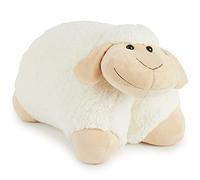 Bieco Oveja XXL de peluche grande de 45 cm, color blanco, plegable, cojín infantil, peluche, peluche grande, cojín decorativo, persona favorita, Sheepworld