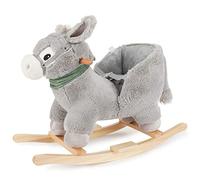 BIECO Peluche Animal balancín Burro 73.5x33.5x61cm | Caballo balancín bebé | Animal balancín bebé | Columpio Infantil Interior | Hamaca bebé | Columpio bebé | Caballo balancín a Partir de 1 año