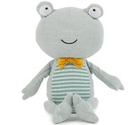 BIECO Rana Peluche | 20 cm | Peluche de Lino Bebé | Bebé Niña y Niño | Animal de | Rana | Adorables Peluches | Lino