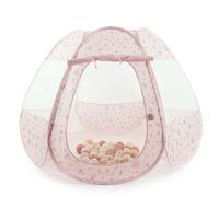 Bieco Tienda Infantil y Piscina de Bolas Pop up Dreamy Flowers con 50 Bolas | Tienda de Princesa para niños | Tienda de campaña para niñas | Princess Tent | Piscina de Bolas Infantil