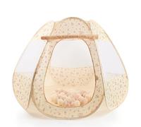 Bieco Tienda Infantil y Piscina de Bolas Pop up Vintage Flowers con 50 Bolas | Tienda de Princesa para niños | Tienda de campaña para niñas | Princess Tent | Piscina de Bolas Infantil