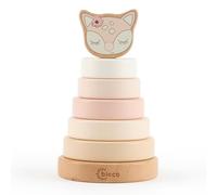 Bieco Torre Apilable Baby REH Ella de Madera Sostenible FSC® | 19 cm | Juego de Ranuras a partir de 1 Año para Bebé