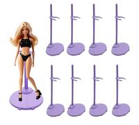 BieFuSin Soporte de Muñecas Expositores para Figura de Acción Barbie Dolls,Soporte de Exhibición de Muñecas, Soporte de Plástico Transparente para Muñecas de 11 a 13 Pulgadas (Morado)