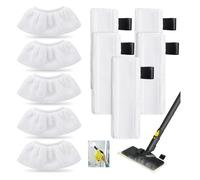 Bieiyhe 10 Pcs Paños Microfibra Vaporeta,Paños de Repuesto para Limpiador a Vapor,Almohadillas de Limpieza a Vapor,Accesorios de Mopa,Paños de Suelo Lavables para Kärcher Easyfix SC1,SC2,SC3,SC4,SC5