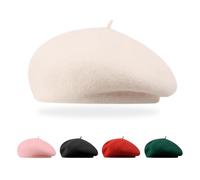 Bieiyhe Boina Francesa Mujer,Boina Pintor,Boina Lana Vintage,Boinas Clásico,Boinas Sombrero,Beret Francia Elegantes,Boina Vasca,Boina Retro Hombre,Boina Artista,Beret Hat,Boina Color Liso para Otoño