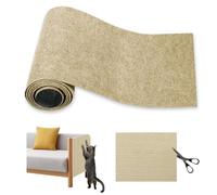 Bieiyhe Tapete Rascador para Gatos Autoadhesivo, Protector Sofa Gatos Arañazo, Alfombra Rascador para Gatos Sofa,Tela Rascador Gatos Pared,DIY Climbing Cat Scratcher,Alfombras Rascadoras -Caqui