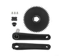 Biela Directa Monovelocidad 46T Aluminio 7075 | Dientes estrechos/anchos, aleación 7075, ligero, para ciclismo urbano, fijación segura(50T)