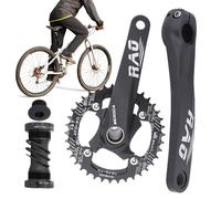 Biela para Bicicleta | Cojinete de Bicicletas de una sola velocidad integrado hueco de 170 mm | Soporte inferior de aleación de aluminio ligero para desplazamientos en carretera