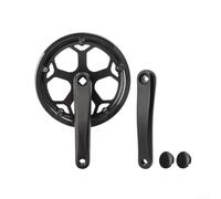 Bielas Aluminio 7075 48T con Protector Cadena Desmontable | Eje cuadrado para estándar, 48T dientes, ideal plegables, aluminio , transmisión suave