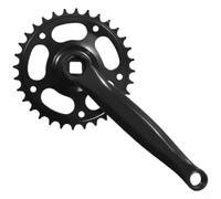 Bielas Ciclismo para acero Alto Carbono 170mm 34T Bielas Ciclismo | Material , acabado negro, 34 dientes, transmisión estable, uso diario(A)