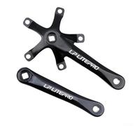 Bielas de aluminio ultraligero con brazos de manivela de 170 mm, interfaz 130BCD y plato ancho estrecho mecanizado CNC para bicicletas de un solo anillo (manivela negra)