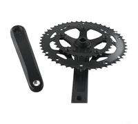 Bielas de bicicleta de 170 mm con cojinete interior cuadrado, plato doble 34/50T de aluminio AL6061, compatible con cambio de 9/10/11 velocidades para bicicleta de carretera y bicicleta eléctrica