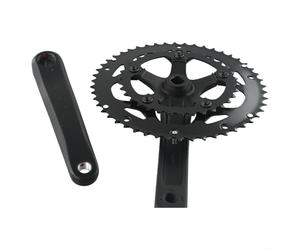 Bielas de bicicleta de 170 mm con cojinete interior cuadrado, plato doble 34/50T de aluminio AL6061, compatible con cambio de 9/10/11 velocidades para bicicleta de carretera y bicicleta eléctrica
