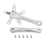 Bielas de bicicleta de aleación de aluminio 170mm 130mm CNC Mountain Bike Juego de manivela izquierda y derecha para MTB Ciclismo Piezas Negro Rojo Plata Púrpura (plata)