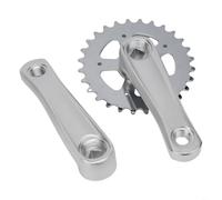 Bielas de bicicleta para niños con interfaz cónica cuadrada 25T y 28T, brazos de manivela de aleación de aluminio ligeros para marcos estándar (25T 102 mm mate)