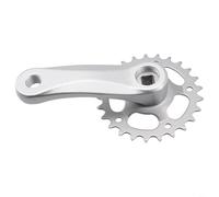 Bielas de bicicleta para niños con interfaz cónica cuadrada 25T y 28T, brazos de manivela de aleación de aluminio ligeros para marcos estándar (28T 114 mm mate)