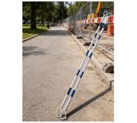 Bielas de cono de tráfico reflectantes - Barras de barricada ajustables for obras viales, estadios y eventos - (200 cm/78 pulgadas)(Blue)
