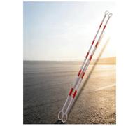 Bielas de cono de tráfico reflectantes - Barras de barricada ajustables for obras viales, estadios y eventos - (200 cm/78 pulgadas)(Red)