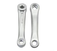 Bielas eBike, 1 par de bielas de acero de 127 mm, bielas de repuesto para bicicleta eléctrica, izquierda y derecha para bicicletas eléctricas, color plateado