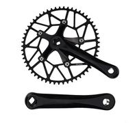 Bielas huecas ultraligeras 130BCD para bicicleta plegable, plato CNC AL7075 48-56T con brazos de manivela de 170 mm, compatible con 9/10/11 Speed Mountain y (50T)