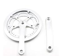 Bielas MTB,Bielas Bicicleta MTB Crank Set Velocidad Hueco del Diente Placa de Bicicletas Juego de bielas MTB Bicicleta Bielas Piñón (Color : Silver)