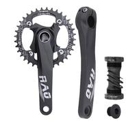 Bielas para bicicleta - Corona hueca integrada, longitud dieciséis centímetros, corona estrecha y ancha de aleación de aluminio ligera | Biela, 42/34/24T 170 mm con piñón CG para uso exterior