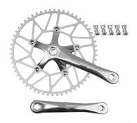 Bielas ultraligeras 130BCD 50T para bicicletas plegables, compatible con cadenas de velocidad 9/10/11, aleación de aluminio mecanizado CNC, brazo de manivela de 170 mm (50T)