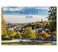 Bielefeld - Die freundliche Stadt am Teutoburger Wald (Tischkalender 2026 DIN A5 quer), CALVENDO Monatskalender: Bielefeld mit den schönsten Plätzen und Gebäuden.