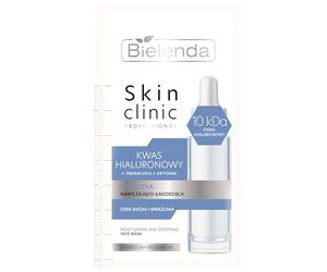 Bielenda Skin Clinic - Mascarilla hidratante y calmante de ácido hialurónico profesional para pieles secas y sensibles, 8 g