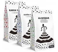 BIELIMARTI VARIEDAD Pack Café Gourmet 100% Arábica Premium - Café en grano excelente - Tueste Artesanal - Intenso, Fuerte,Suave y Descafeinado - Aroma Rico y Sabor Excepcional - (GRANO, VARIEDAD)