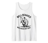Bien comportado Nunca fue mi Objetivo Cita Divertida de Humor de zarigüeya Camiseta sin Mangas