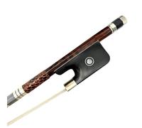 Bien Equilibrado Arco Violín Arcos 1 Pieza De Arco De Contrabajo Vertical Estilo Francés De Madera De Serpiente Con Letras De Madera De Serpiente Con Rana De Ébano Montada En Cobre De 3/4(Snakewood 1)