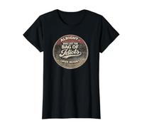Bien, ¿Quién dejó Abierta la Bolsa de Idiotas de Nuevo Dicho Gracioso Camiseta gráfica económica, Mujer, Negro, XL